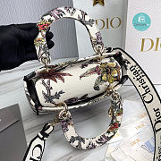 Medium Lady D-Lite Multicolor Dior Jardin Botanique Embroidery 24x11x20cm - 3