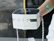 Chanel 2021k White Leather Mirror Box Cutch Chain Bag White 10.7×10.7×5.5cm - 5