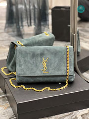 YSL Reversible Blue Suede Medium Kate Bag 28.5x20x6cm - 1