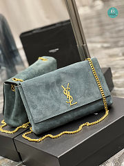 YSL Reversible Blue Suede Medium Kate Bag 28.5x20x6cm - 6