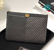 Chanel Chevron Classic Boy O Case 35x28cm - 1