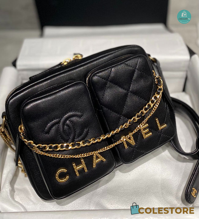 Chanel Camera Case Bag Black 20.5cm - 1