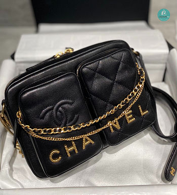 Chanel Camera Case Bag Black 20.5cm