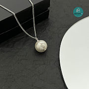 YSL Bronze Gold YSL Pearl Necklace  - 5