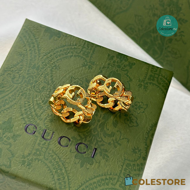 Gucci Double G Hollow Earrings - 1