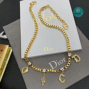 Dior Irregular CD Cactus Pendant Necklace  - 5