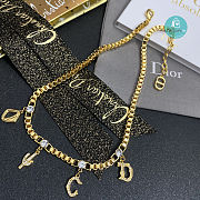 Dior Irregular CD Cactus Pendant Necklace  - 2