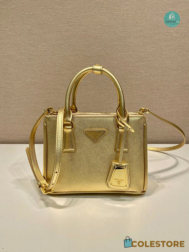 Prada Galleria Logo Plaque Tote Bag 20x15x9.5cm - 1