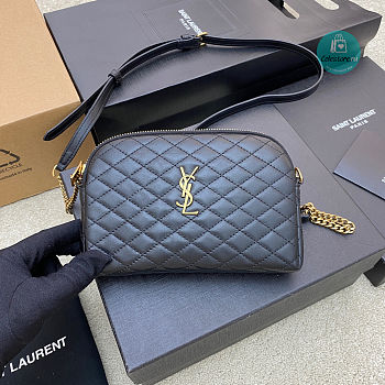 YSL Gaby Chain Pouch in Quilted Lambskin Black 13x9x3.5cm