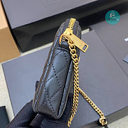 YSL Gaby Chain Pouch in Quilted Lambskin Black 13x9x3.5cm - 5