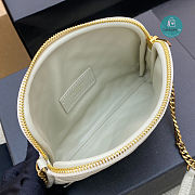 YSL Gaby Chain Pouch in Quilted Lambskin White 13x9x3.5cm - 6
