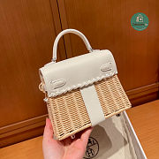 Hermès White Mini Kelly Picnic 20cm  - 2