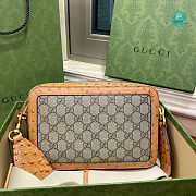 Gucci GG Supreme Canvas Double G Ostrich Pattern leather 23.5 x 16 x 4.5cm - 4