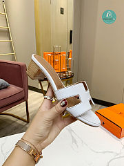 Hermes White Blanc Oasis Sandal  - 5