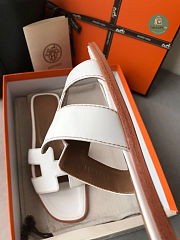 Hermès Oran White Brow Sandals  - 5