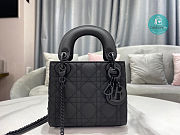 Dior Lady Mini Bag Full Black Ultra Matte Cannage Calfskin 17cm - 6