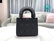 Dior Lady Mini Bag Full Black Ultra Matte Cannage Calfskin 17cm - 5