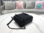 Dior Lady Mini Bag Full Black Ultra Matte Cannage Calfskin 17cm - 4