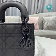 Dior Lady Mini Bag Full Black Ultra Matte Cannage Calfskin 17cm - 2