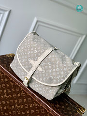 Louis Vuitton Medium Saumur Bag In Monogram Canvas Gray 28x11x20 - 3
