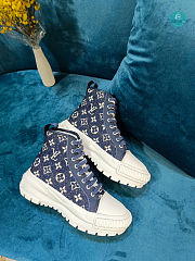 Louis Vuitton Squad Sneaker Boot In Blue - 6