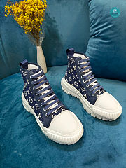 Louis Vuitton Squad Sneaker Boot In Blue - 4