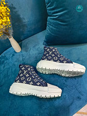 Louis Vuitton Squad Sneaker Boot In Blue - 3