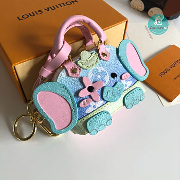 Louis Vuitton Wild Puppet Alma Elephant Bag Charm and Key Holder Pink