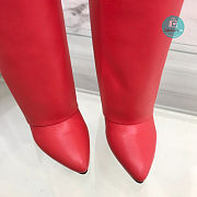 Givenchy Shark Lock Leather Knee-high Boots in Red  - 6