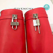 Givenchy Shark Lock Leather Knee-high Boots in Red  - 2