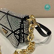 Prada Satin Mini-Bag With Crystals Black 17x11.5x6.5cm - 5
