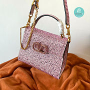 Valentino Garavani Vsling Mini Handbag With Sparkling Embroidery 19x13x9cm - 6