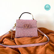 Valentino Garavani Vsling Mini Handbag With Sparkling Embroidery 19x13x9cm - 4