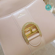 Delvaux Brillant Diamond Buckle Bag In Pink 24x12x19 cm - 3