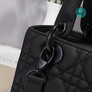 Dior Lady Dior Medium Bag Ultramatte Black 24x20x11 cm  - 4