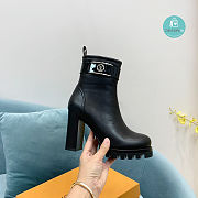 Louis Vuitton High Boots Silver LV logo  - 3