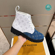 Louis Vuitton RANGER ANKLE BOOT In Blue/White - 6