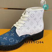Louis Vuitton RANGER ANKLE BOOT In Blue/White - 3