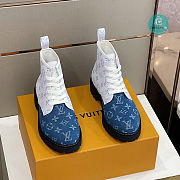 Louis Vuitton RANGER ANKLE BOOT In Blue/White - 2