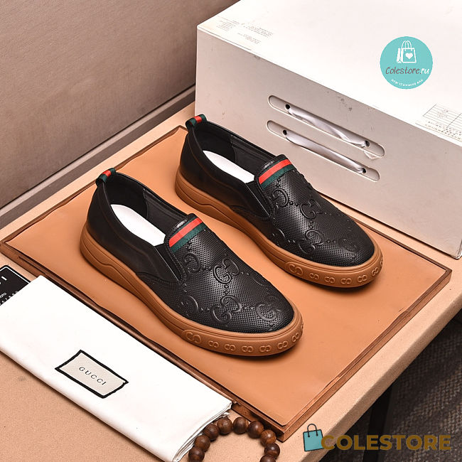 Gucci Slip-on Brown Sole In Black  - 1