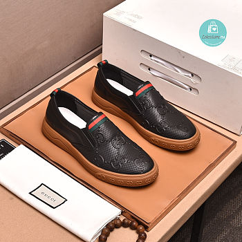 Gucci Slip-on Brown Sole In Black 