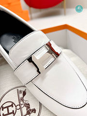 Hermes Dauphine Loafer White - 5