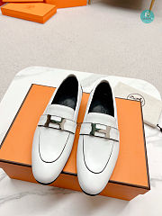 Hermes Dauphine Loafer White - 3