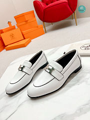 Hermes Dauphine Loafer White - 2