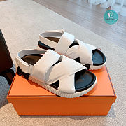 Hermes Electric Sandal In White - 1