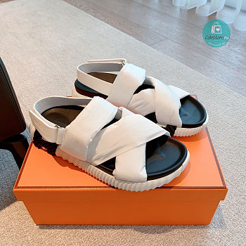 Hermes Electric Sandal In White
