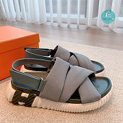 Hermes Electric Sandal In Grey - 6