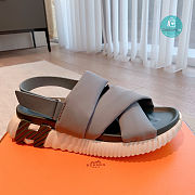 Hermes Electric Sandal In Grey - 5