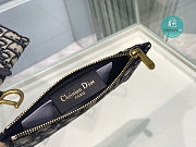Dior Long Saddle Wallet With Chain Blue Dior Oblique Jacquard 19x9.5cm - 5
