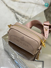 Prada Bag In Textured Leather in Pink 20.5x13x8.5cm - 3